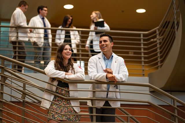 Medical students who lead community health projects alongside their clinical training — the dual commitment Aequitas Health was founded to honor